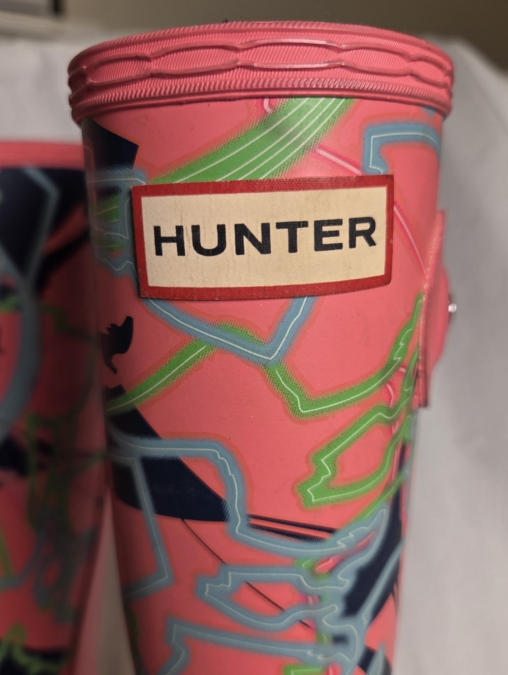 *Rare* Hunter X Disney Collab Rubber Rain Boots Pink Mary Poppins EU 36 / US 5 - Picture 7 of 11